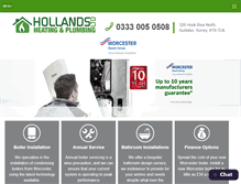 Tablet Screenshot of hollandsheatingandplumbing.co.uk
